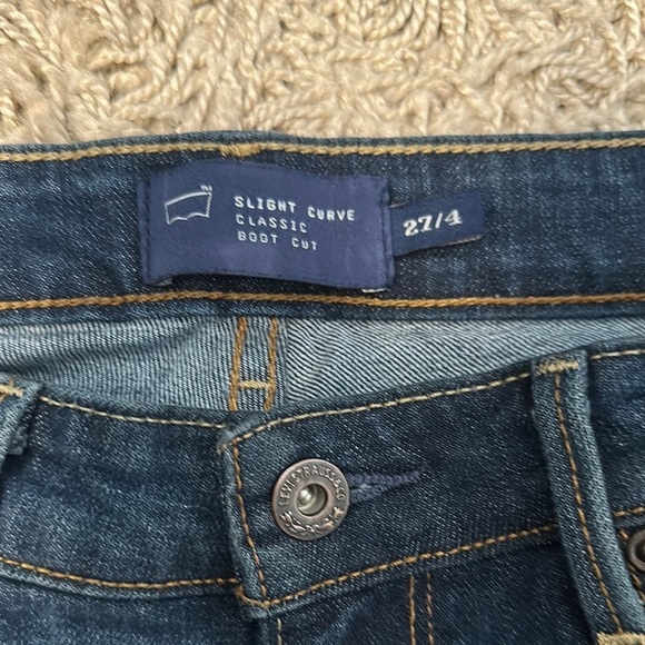 Levi's VTG Slight Curve Dark Blue Boot Cut Jeans Classic Style Sz 27/4 - Picture 4 of 11